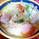 白菜たっぷり！豆乳のあったかおそば